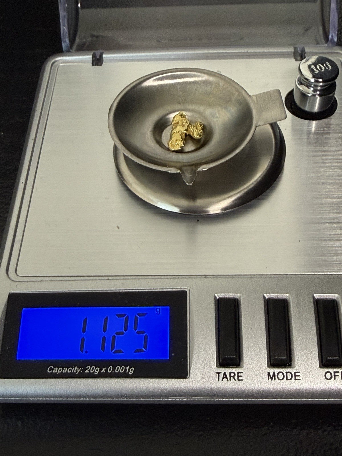 Amazing Chunky Rogue River Oregon Gold Nugget 1.125 Gram Placer Gold 3