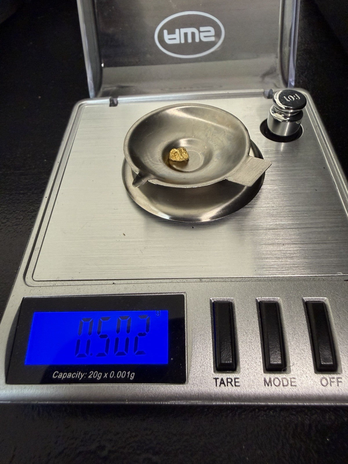 Natural Chunky Trinity River CA Gold Nugget 0.502g Placer Gold 3