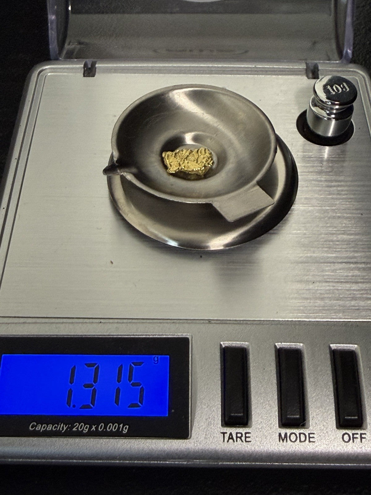 Chunky Prichard Creek Idaho Gold Nugget 1.315g Placer Gold 3