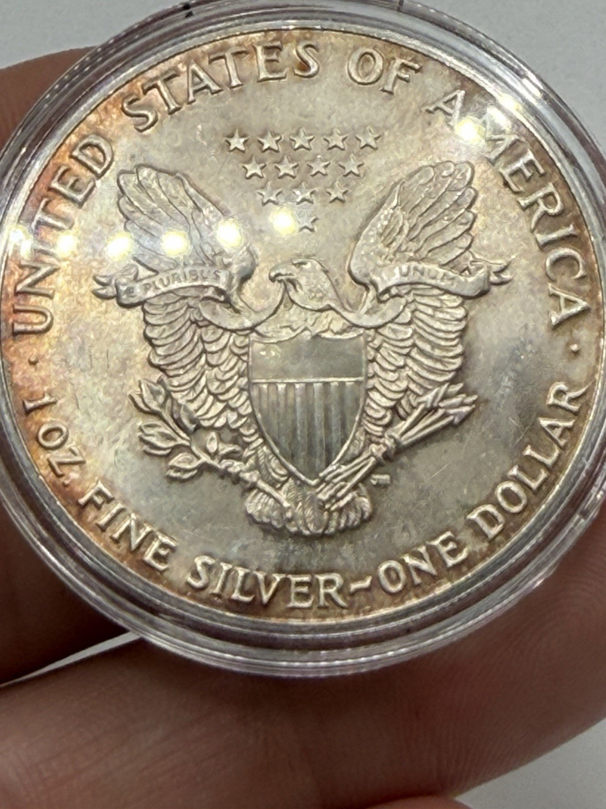 1990 WALKING LIBERTY AMERICAN EAGLE .999 FINE SILVER DOLLAR COIN 1oz, Good Tone!