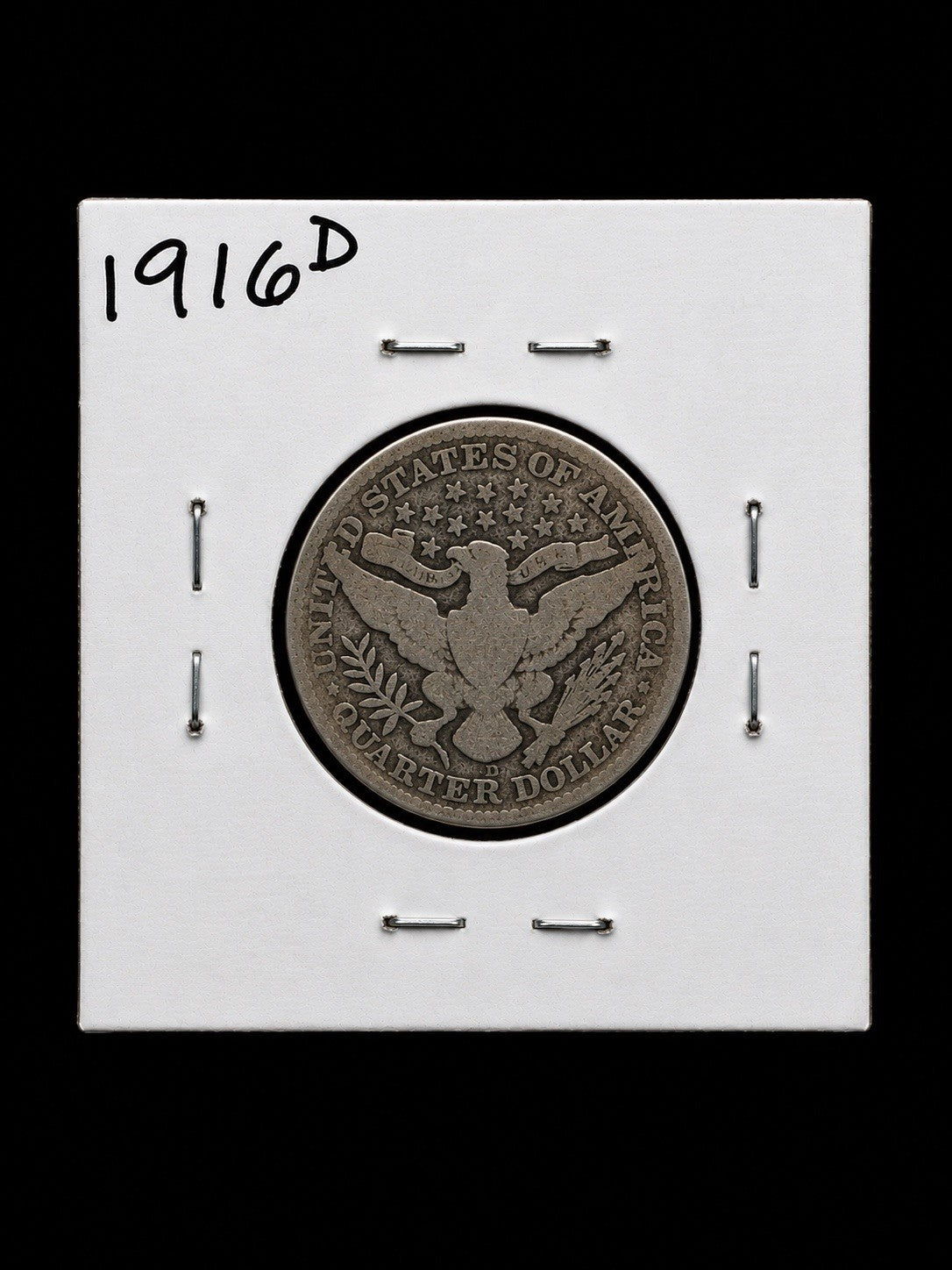 1916-D Barber 90% Silver Quarter G - VG