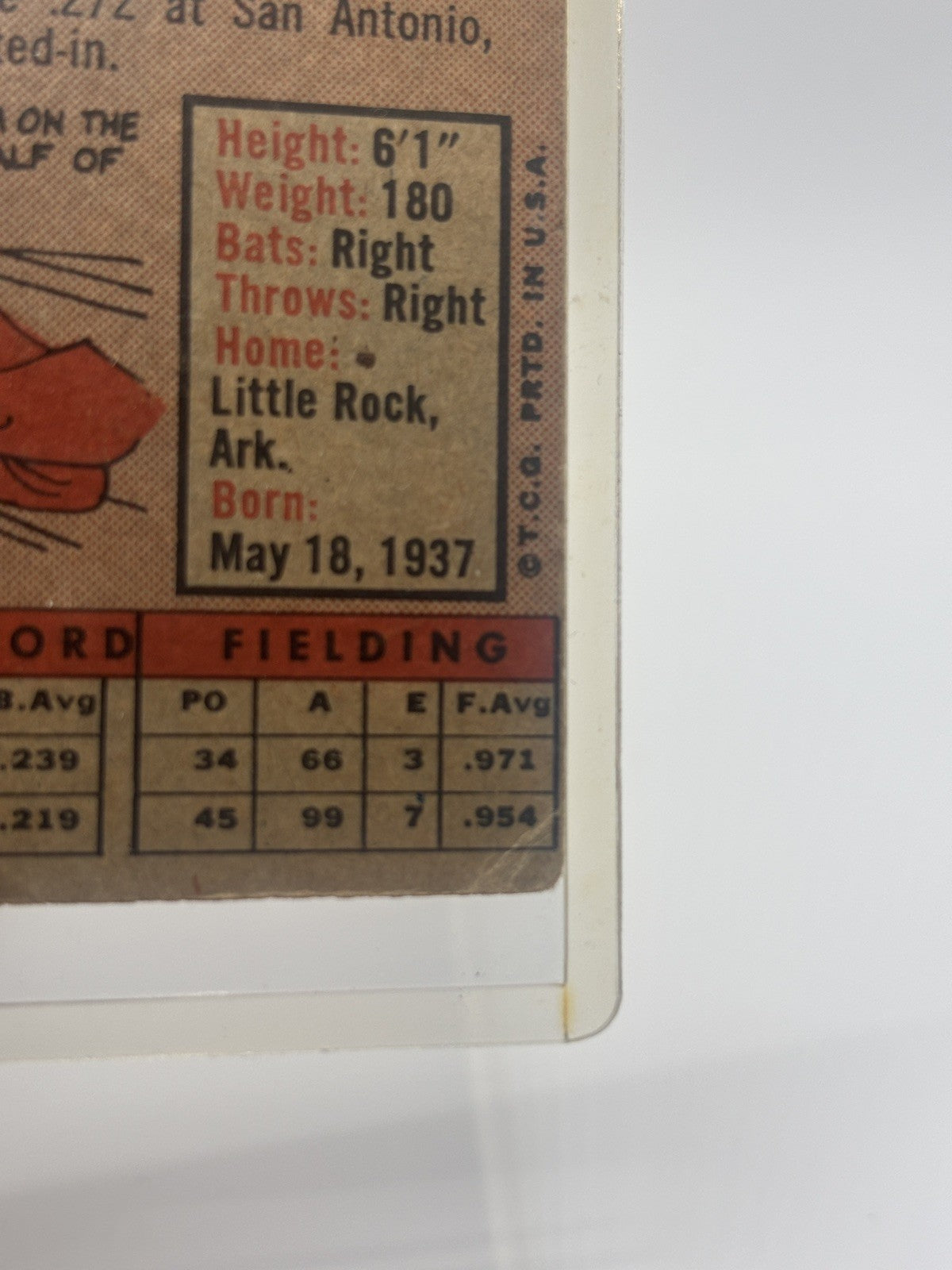 1958 Topps Brooks Robinson #307 Baltimore Orioles HOF Vintage Small Crease VG