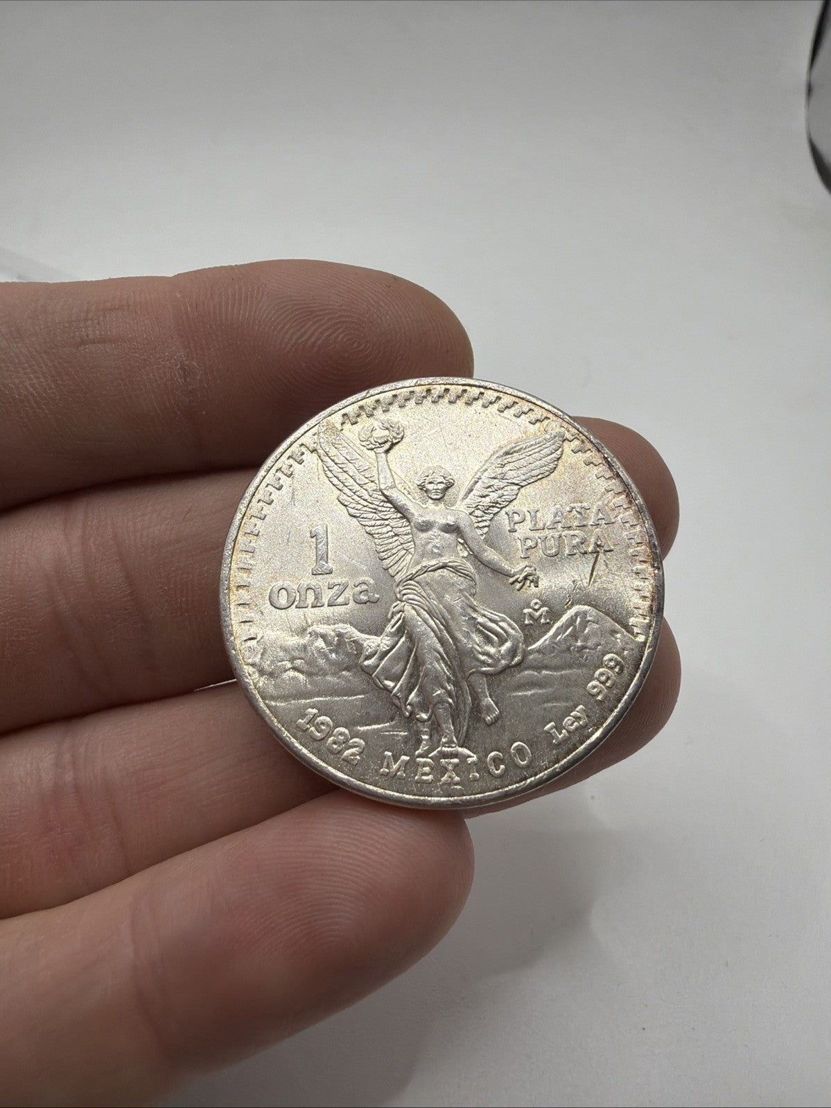 1982 Mexico Libertad Onza Pura Plata 1 oz .999 Silver Coin3
