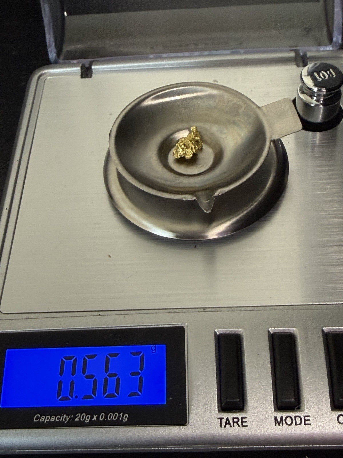 Beautiful Unique Round Mountain Mine Gold Nugget 0.563g Placer Gold    4