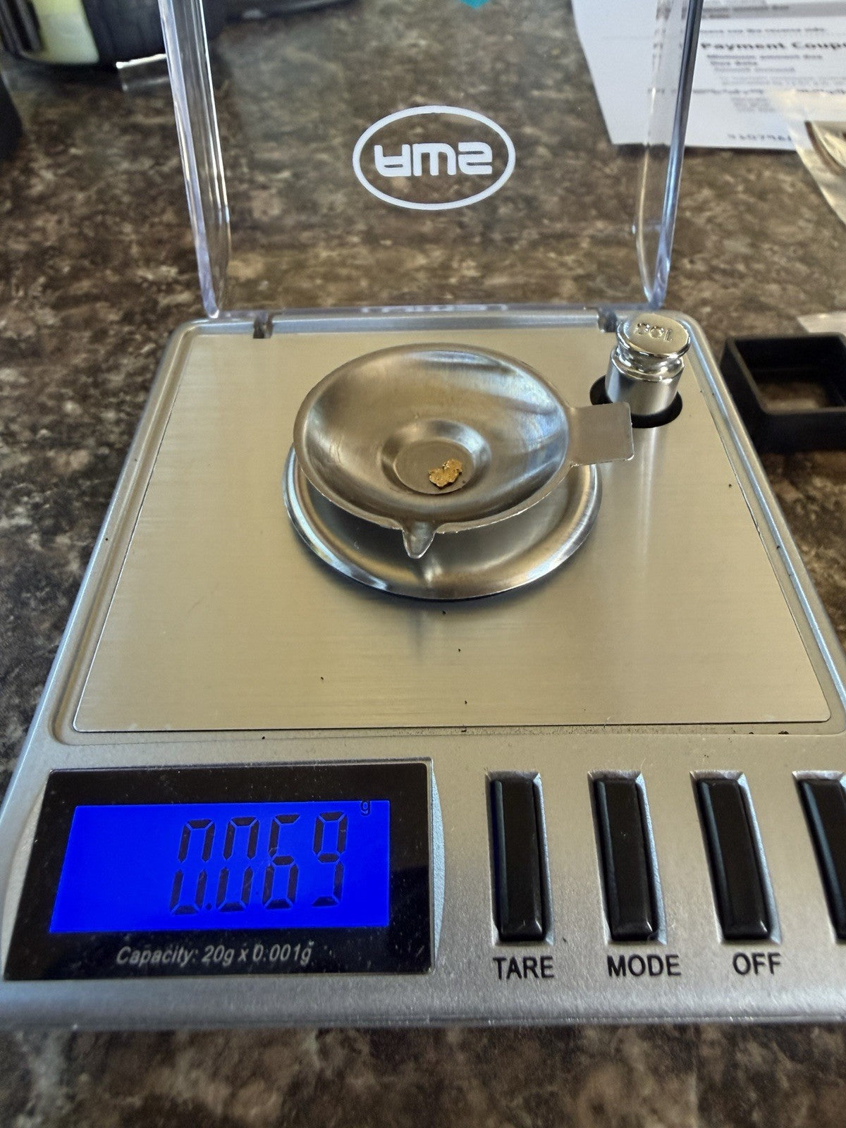 Stunning .069g Nevada Gold W/crystalized Silver 4